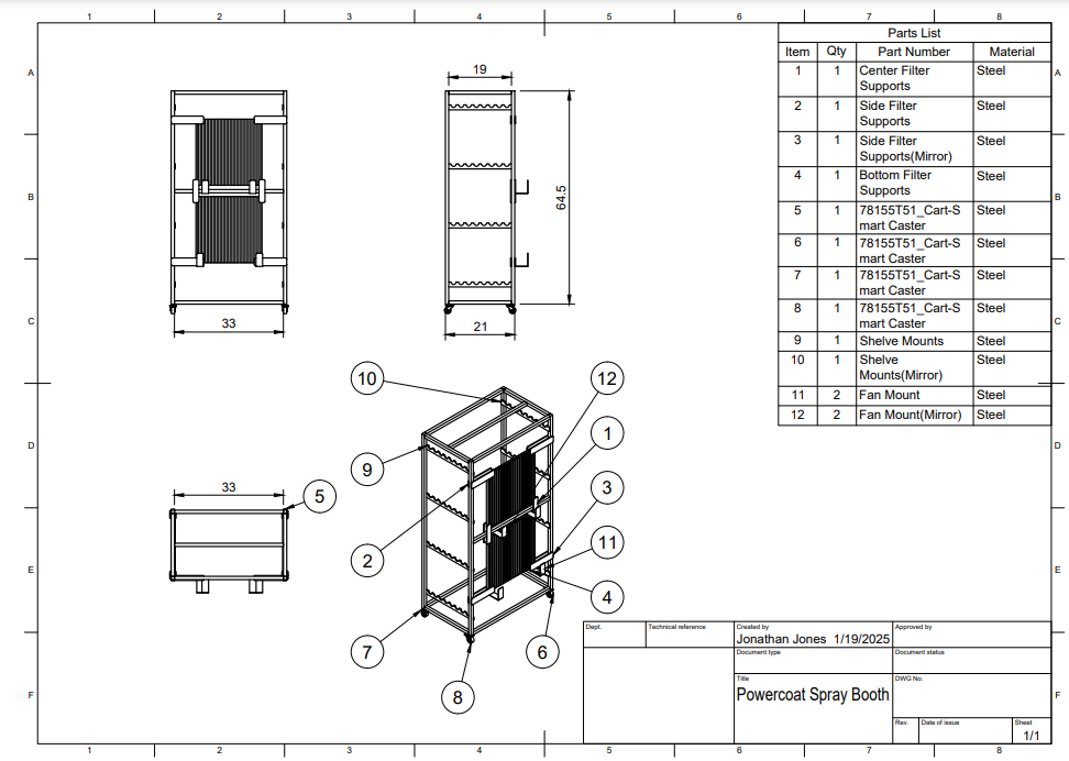 Powdercoat Spray Booth